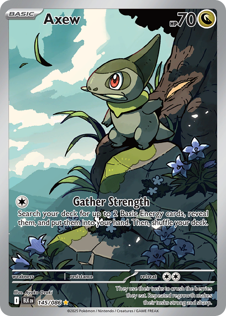 Axew 145 Illustration Rare card from Black Bolt
