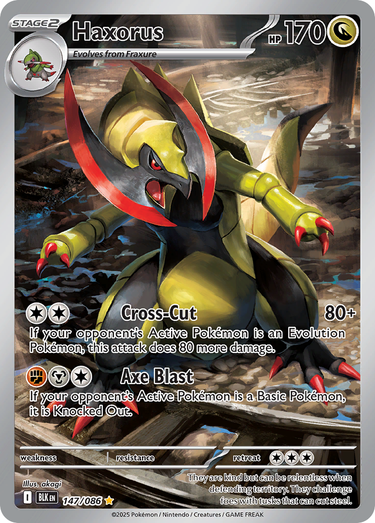 Haxorus 147/86 Illustration Rare card from Black Bolt