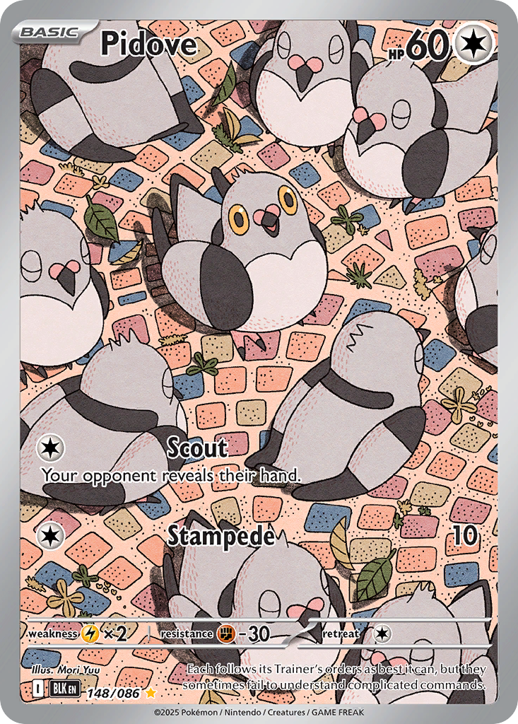Pidove 148 Illustration Rare card from Black Bolt