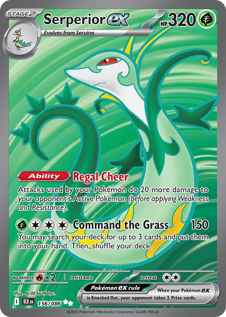Serperior ex 156/86 Ultra Rare card from Black Bolt