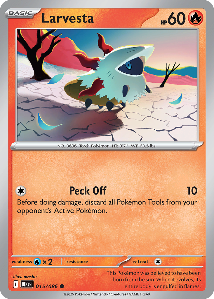 Larvesta 15/86 Common card from Black Bolt