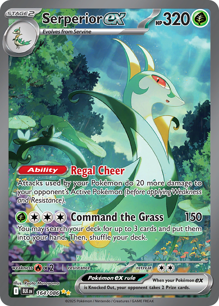 Serperior ex 164 Special Illustration Rare card from Black Bolt