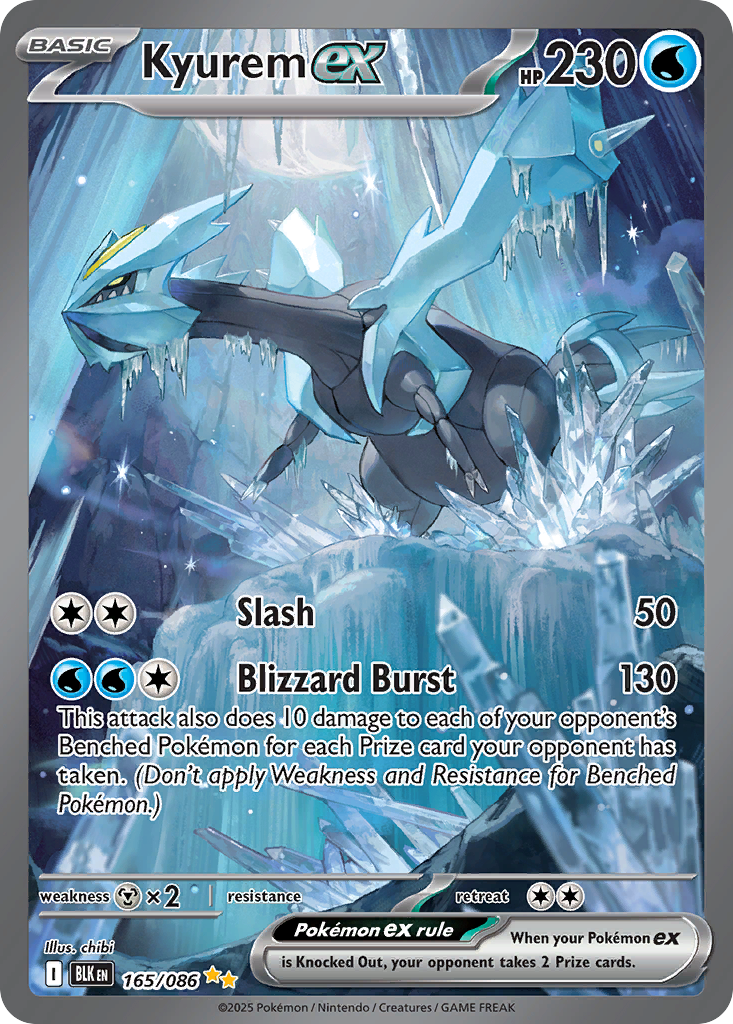 Kyurem ex 165/86 Special Illustration Rare card from Black Bolt