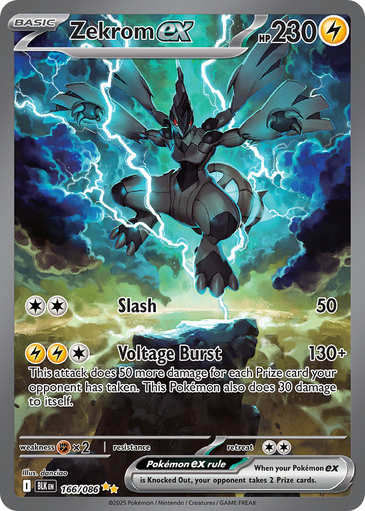 Zekrom ex 166 Special Illustration Rare card from Black Bolt