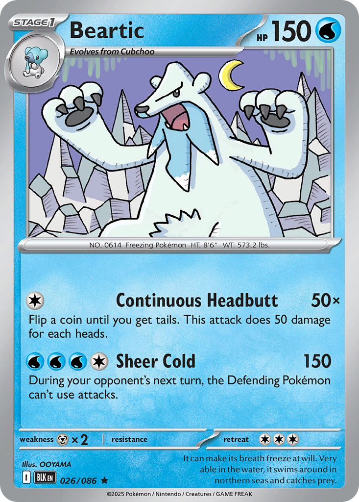 Beartic 26 Rare card from Black Bolt