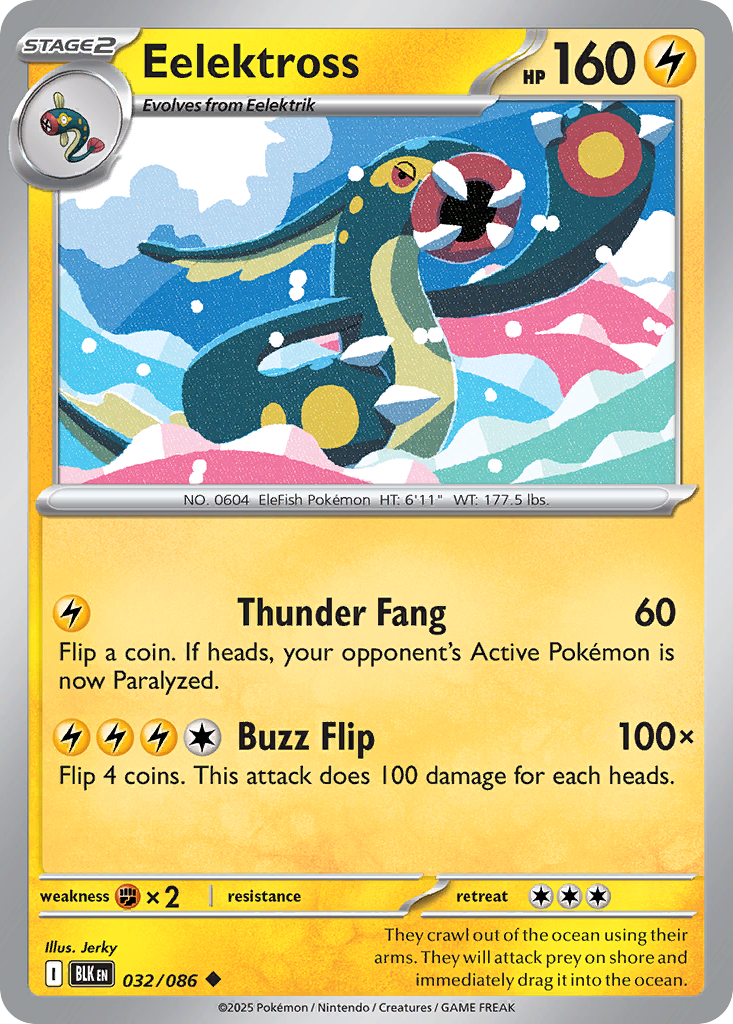 Eelektross 32 Uncommon card from Black Bolt