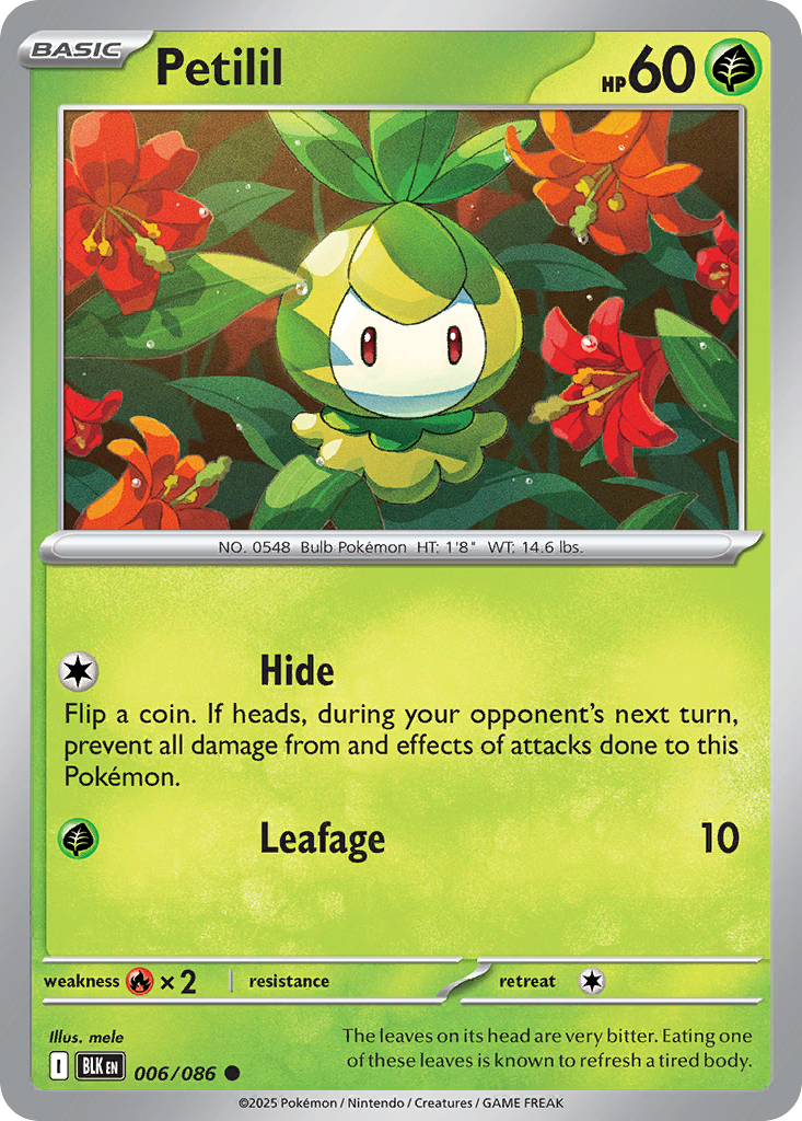 Petilil 6 Common card from Black Bolt