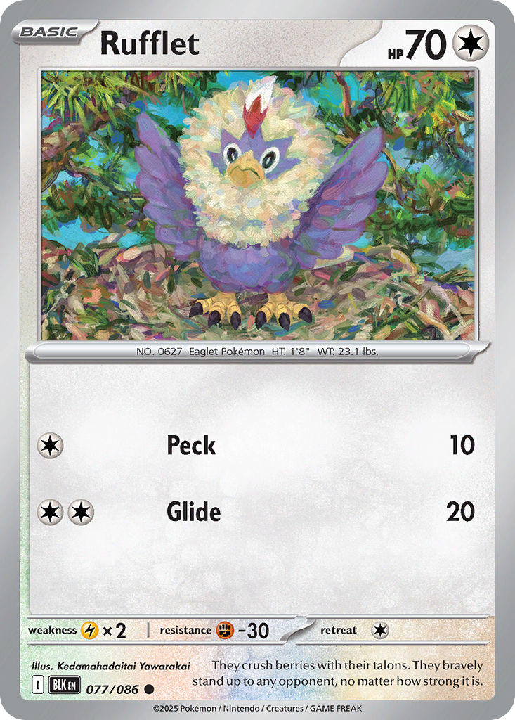 Rufflet 77 Common card from Black Bolt