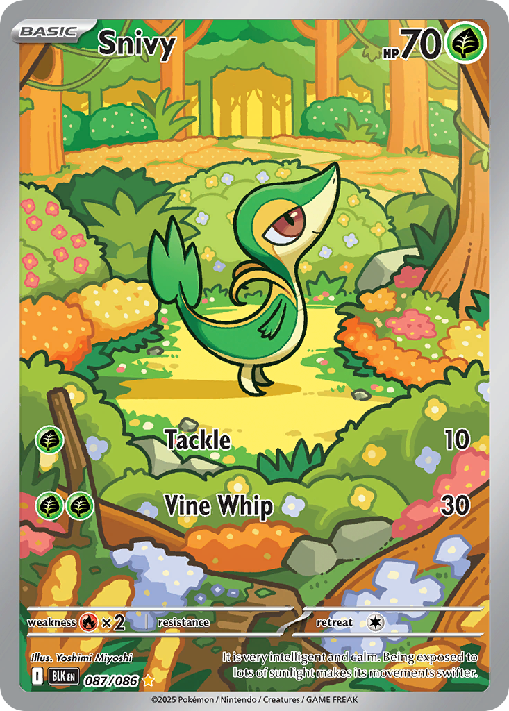 Snivy 87/86 Illustration Rare card from Black Bolt