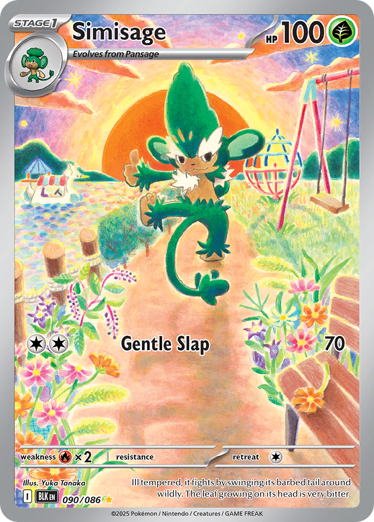 Simisage 90 Illustration Rare card from Black Bolt