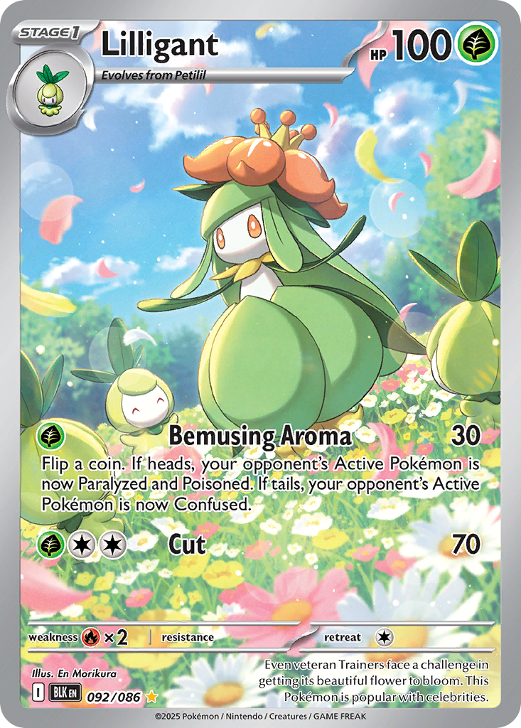 Lilligant 92 Illustration Rare card from Black Bolt