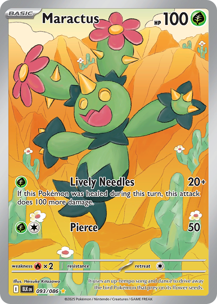 Maractus 93/86 Illustration Rare card from Black Bolt