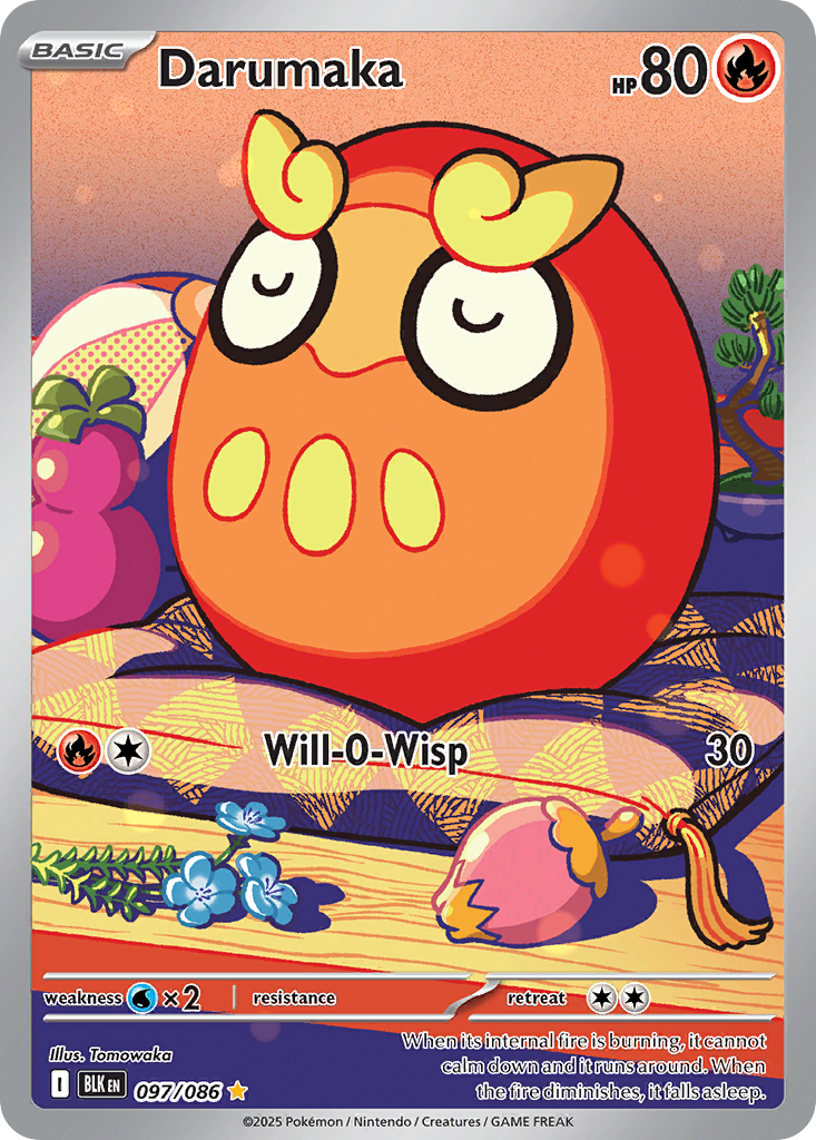 Darumaka 97 Illustration Rare card from Black Bolt