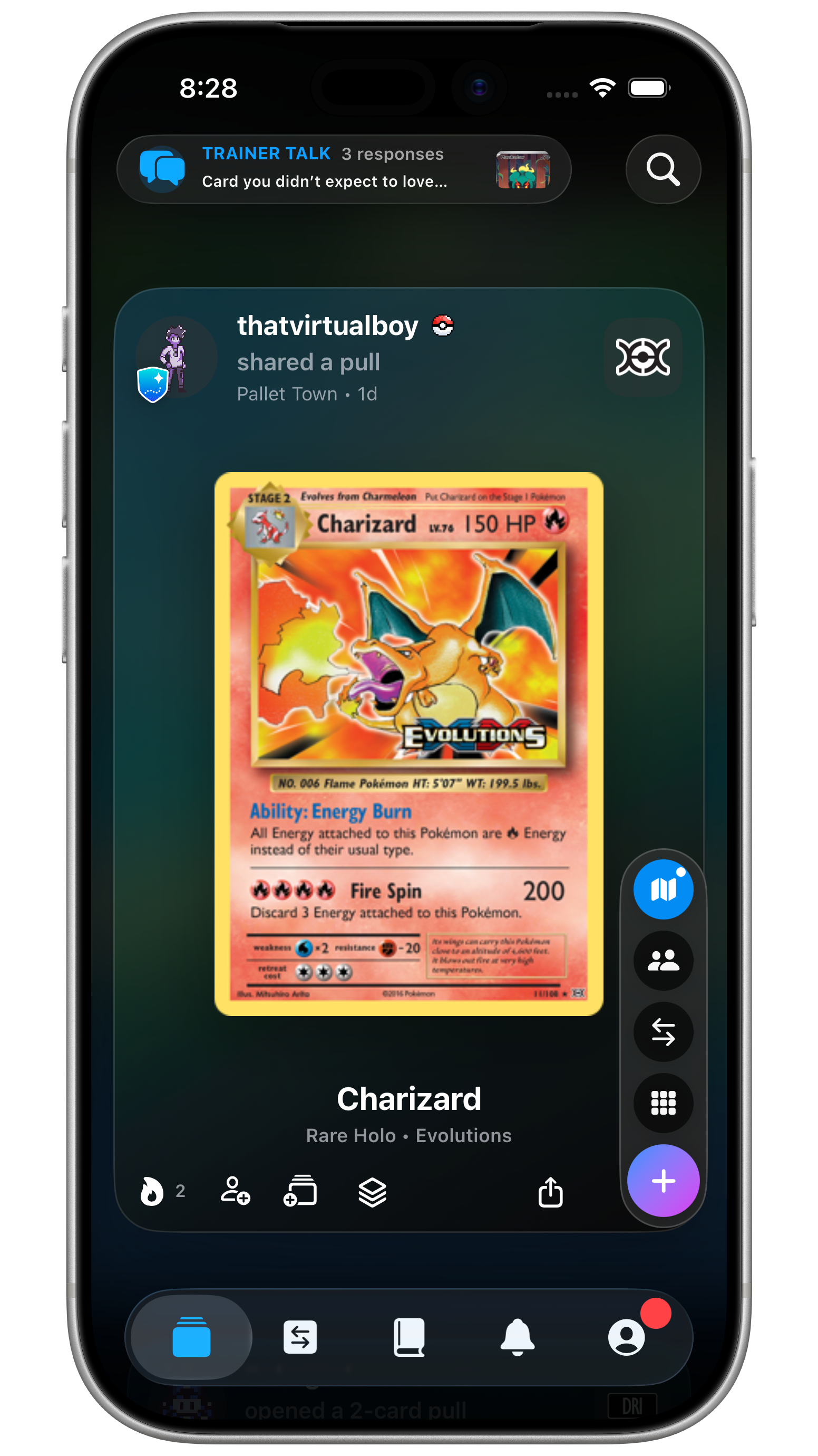 Route 25 Trainer Talk and card pull screenshot